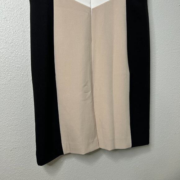Tahari Dress Arthur S Levine Colorblock Size 10 Beige Multi Sleeveless - Picture 7 of 8